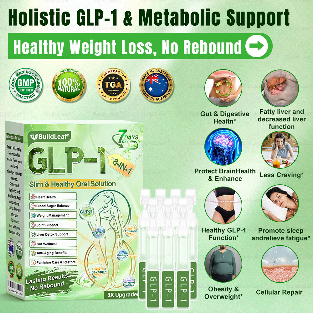 Official Store | 𝘽𝙪𝙞𝙡𝙙𝙇𝙚𝙖𝙛® 𝗚𝗟𝗣-𝟭 𝟖-𝗶𝗻-𝟭 𝗦𝗹𝗶𝗺 & 𝑯𝒆𝒂𝒍𝒕𝒉𝐲 𝑶𝒓𝒂𝒍 𝑺𝒐𝒍𝒖𝒕𝒊𝒐𝒏(𝑂𝑛𝑐𝑒 𝑎 𝑑𝑎𝑦, 𝑣𝑖𝑠𝑖𝑏𝑙𝑒 𝑟𝑒𝑠𝑢𝑙𝑡𝑠 𝑖𝑛 7 𝑑𝑎𝑦𝑠) ✅ 𝗦𝘂𝗽𝗽𝗼𝗿𝘁𝘀 𝗼𝗯𝗲𝘀𝗶𝘁𝘆, 𝗰𝗮𝗿𝗱𝗶𝗼𝘃𝗮𝘀𝗰𝘂𝗹𝗮𝗿 𝗵𝗲𝗮𝗹𝘁𝗵, 𝗱𝗶𝗮𝗯𝗲𝘁𝗲𝘀, 𝘀𝗹𝗲𝗲𝗽 𝗮𝗽𝗻𝗲𝗮, 𝗴𝘂𝘁 𝗵𝗲𝗮𝗹𝘁𝗵, 𝗷𝗼𝗶𝗻𝘁 𝗶𝘀𝘀𝘂𝗲𝘀, 𝐰𝐡𝐢𝐥𝐞 𝐚𝐥𝐬𝐨 𝐟𝐢𝐫𝐦𝐢𝐧𝐠 𝐭𝐡𝐞 𝐬𝐤𝐢𝐧 𝐚𝐧𝐝 𝐛𝐨𝐨𝐬𝐭𝐢𝐧𝐠 𝐞𝐧𝐞𝐫𝐠𝐲.